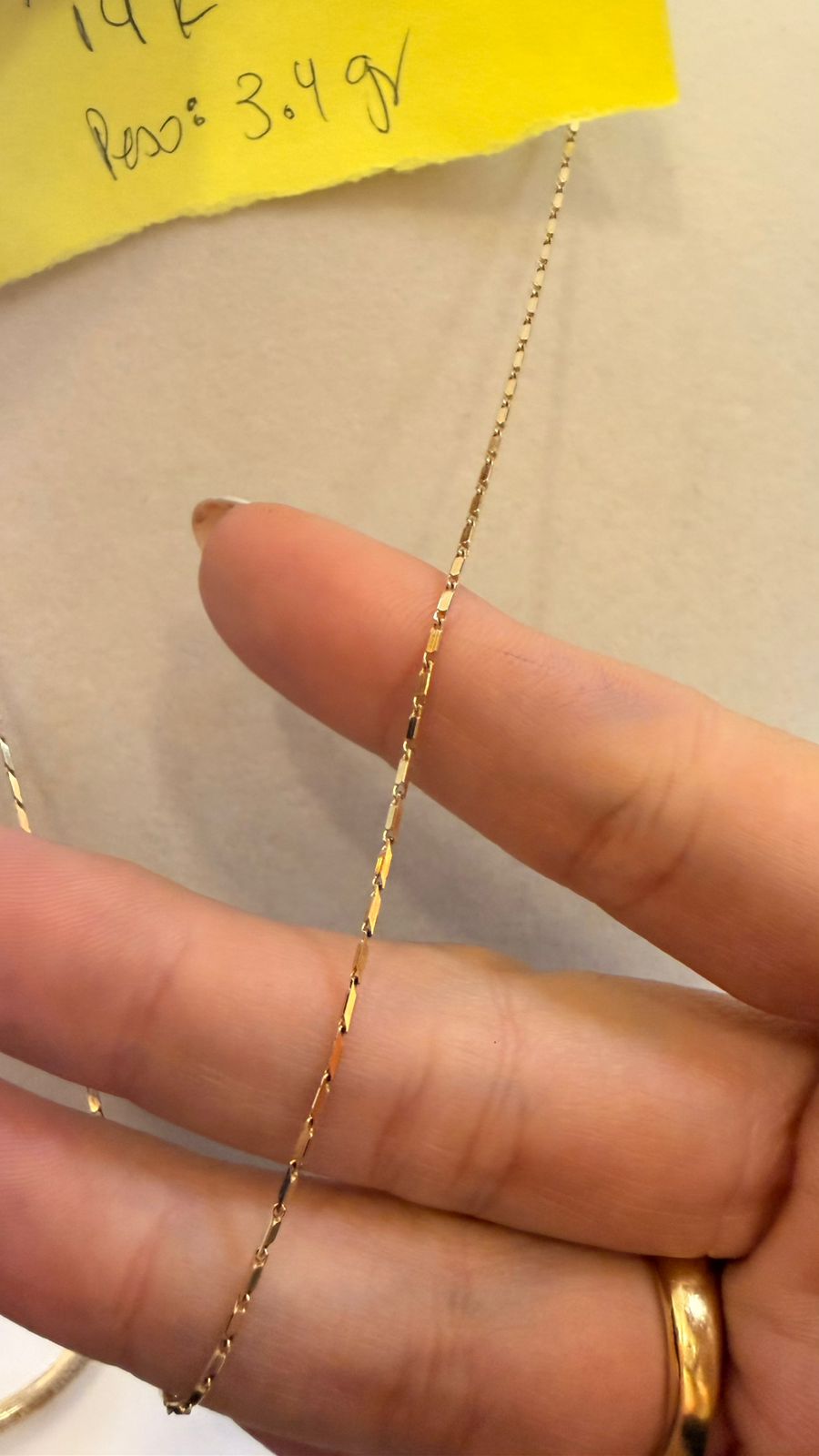 CADENA TEJIDO SINGAPUR 14K 3.4GR